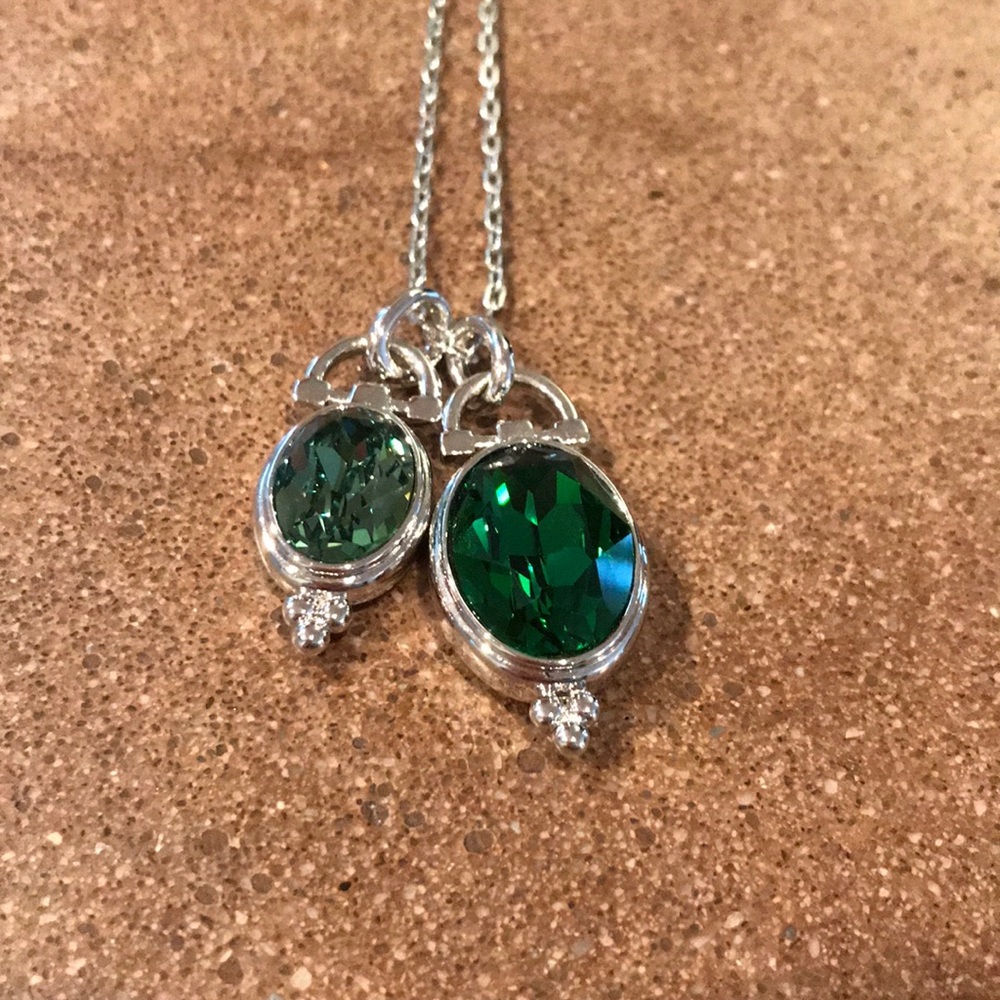 Dark green and Erinite pendant